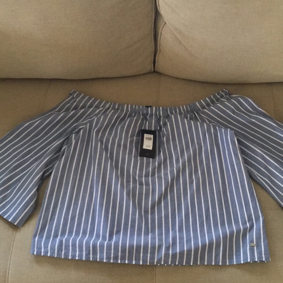 tommy hilfiger off the shoulder top